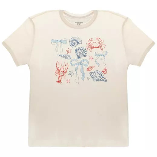Ocean-Life-Bows-Shirt – maritimes Design mit Schleifen