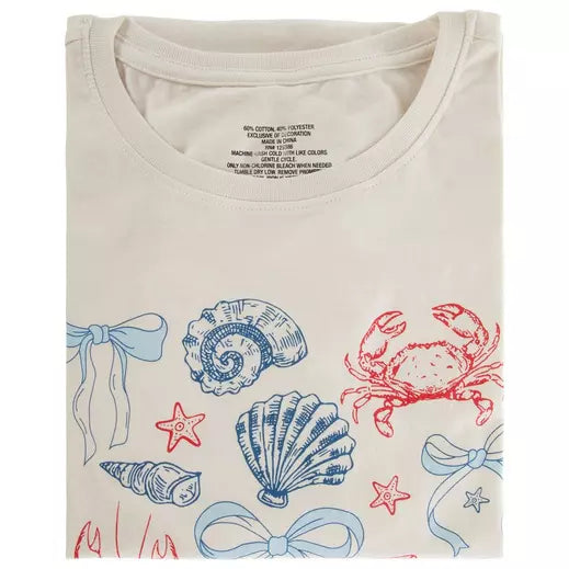 Ocean-Life-Bows-Shirt – maritimes Design mit Schleifen