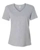 Damen-T-Shirt (relaxed fit) mit V-Ausschnitt – Heather CVC-Qualität